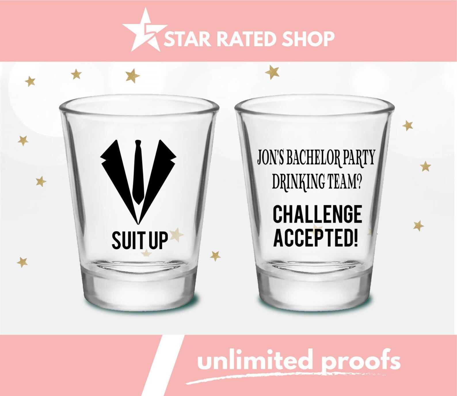 Bachelor Party Shot Glasses Bachelor party favors Custom Etsy