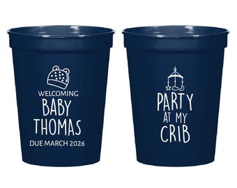 Baby Shower Stadium Cup Favors, Personalized Baby Shower Plastic Cups Favors, Baby Shower Stadium Cups, Baby Shower Stadium Cup Favors (285)