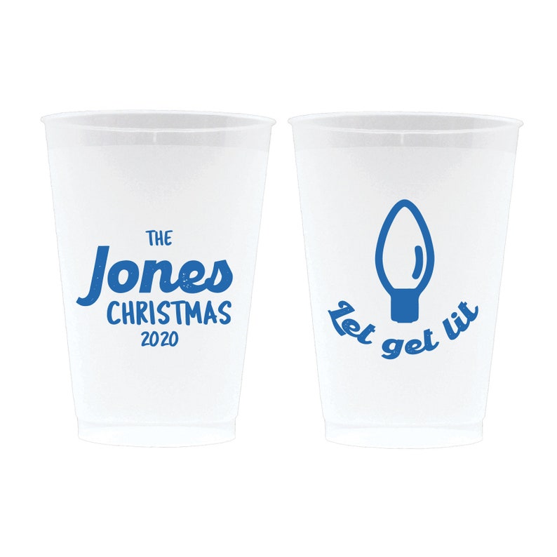 Christmas Frosted Cups 22 Let/'s Get Lit Frosted Cups Holidays Frosted Cups Winter Party Frosted Cup Favor Christmas Party Plastic Cups