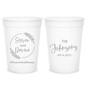 Wedding Stadium Cups, Customized Stadium Cups as wedding Favors, Personalized Wedding Stadium Cups, Custom Wedding Stadium Cups Favor (257)