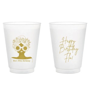 Personalized Birthday Frosted Cups for Her, Custom Frosted Cups, Birthday Frosted Cups, Frosted Cups for Guests, Frosted Cups as Favor (264)
