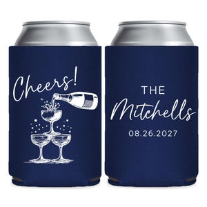 Prost benutzerdefinierte Hochzeit Dosenkühler Favor, Dosen-Coolie Favor, benutzerdefinierte Bier Hugger Hochzeitsbevorzugungen, personalisierter Dosenkühler als Hochzeitsbevorzugungen (344)
