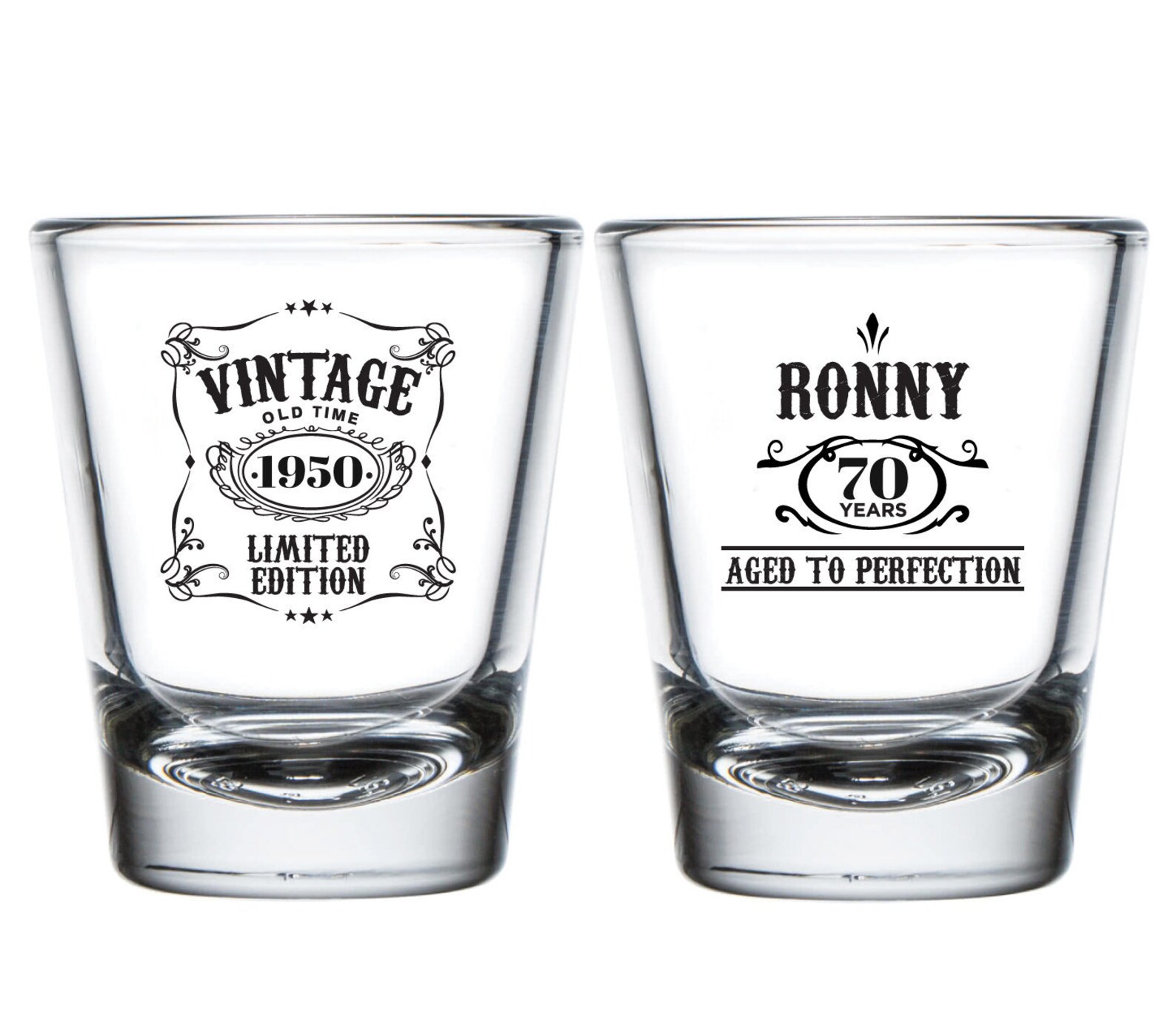 Custom Birthday Shot Glasses Shot Glasses for Birthday Aged Etsy