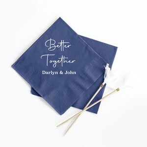 Accessoires de serviette de table de mariage personnalisées, serviettes en papier personnalisées pour mariage, serviette de table de mariage personnalisée, serviettes de table de mariage personnalisées pour invité (216)