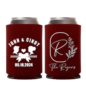 Kundenspezifische Dosenkühler als Gefälligkeiten, personalisierte Beer Huggers Hochzeitsbevorzugung, benutzerdefinierte Dosenkühler Favor, benutzerdefinierte Hochzeitsdosenkühler (207)