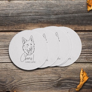 Bespoke Pet Wedding Coasters, Personalized Pet Portrait Wedding Coasters, Pet Wedding Reception Coasters, Pet Wedding Coasters Gifts (79)