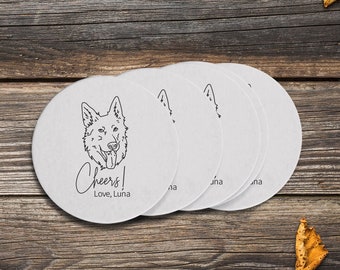 Bespoke Pet Wedding Coasters, Personalized Pet Portrait Wedding Coasters, Pet Wedding Reception Coasters, Pet Wedding Coasters Gifts (79)