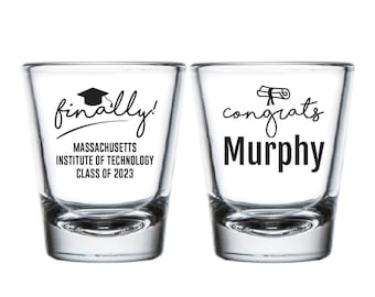 Finally Graduation Shot Glasses, Personalized Graduation Shot Glasses, Custom Shot Glasses Personalized Shot Glasses For Graduation (267)
