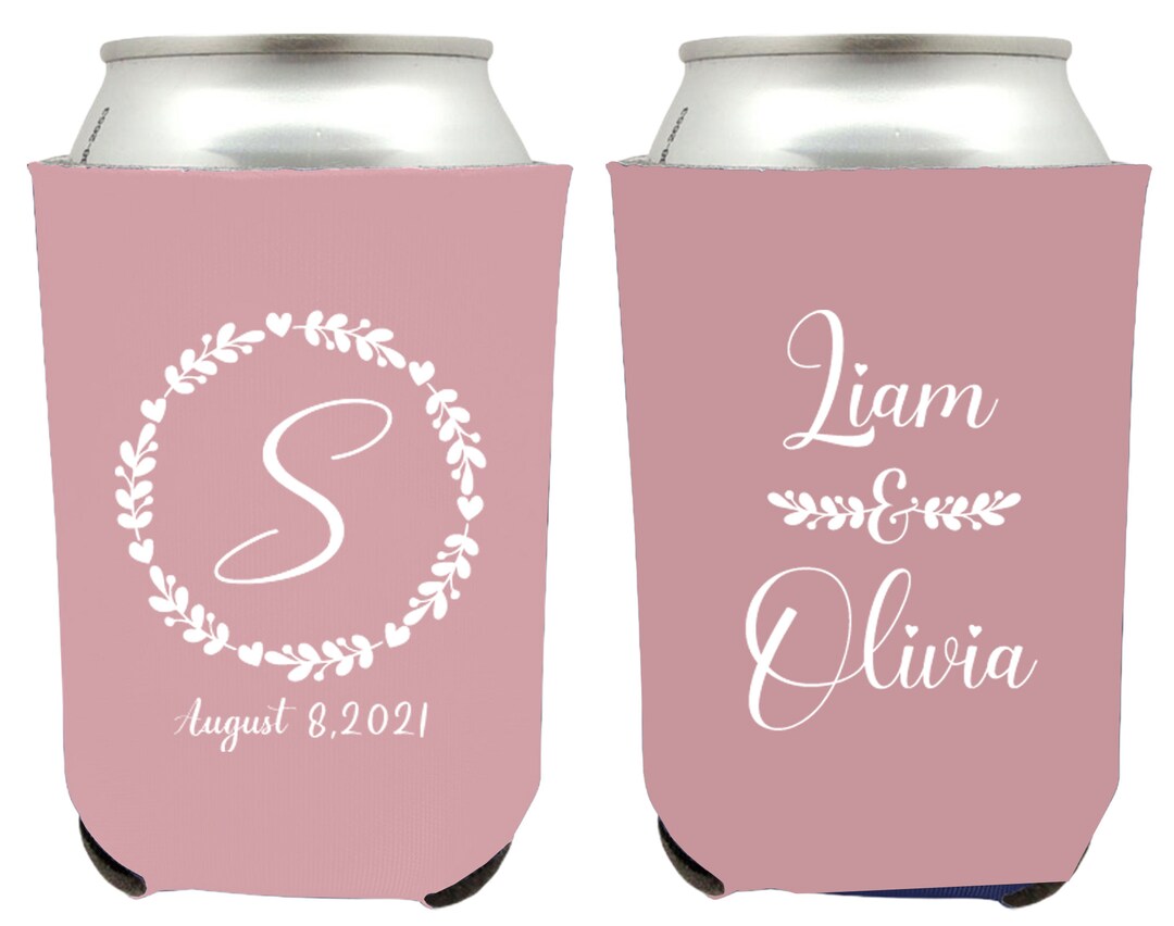 Personalized Wedding Can Coolers, Custom Wedding Can Coolers, Custom