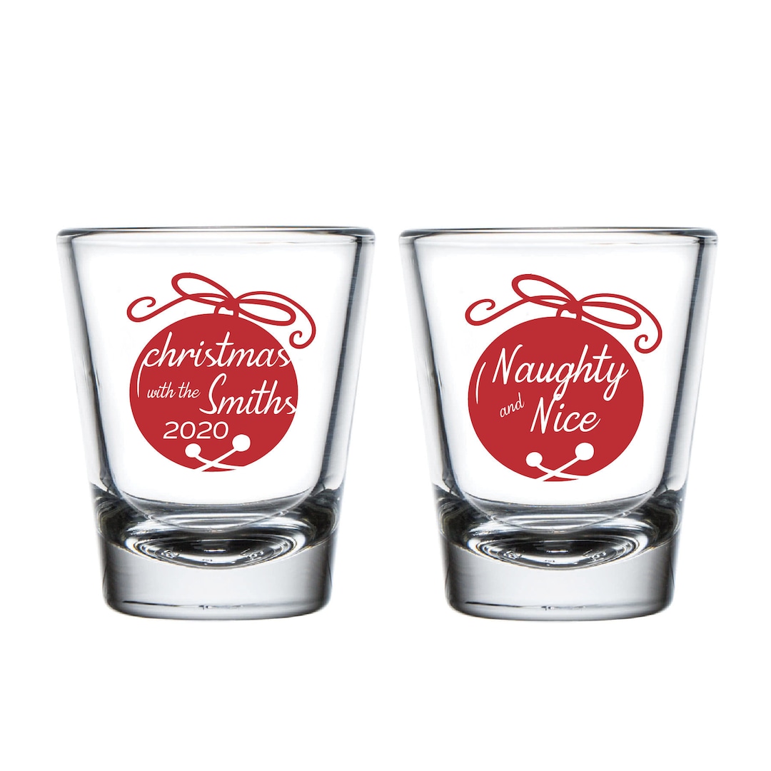 Naughty and Nice Shot Glasses Custom Christmas Shot Glasses Etsy Israel