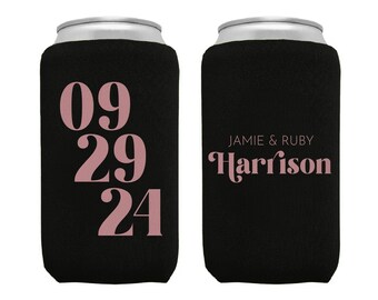 Neoprene Can Coolers for Birthday and Company Events, Neoprene Beer Huggers with Logo or Photo, Neoprene Can Cooler Favors, Bulk (305)