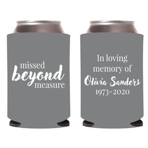 In Loving Memory Can Coolers, Funeral Can Cooler Favors, Memorial Can Cooler Favors, Custom Funeral Can Coolers, Memorial Can Coolers (FS6)