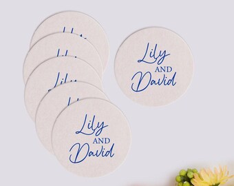 Personalized Wedding Coaters, Custom Wedding Coaster Favors, Personalized Coasters for Weddings, Customized Wedding Party Coaster Gifts (80)