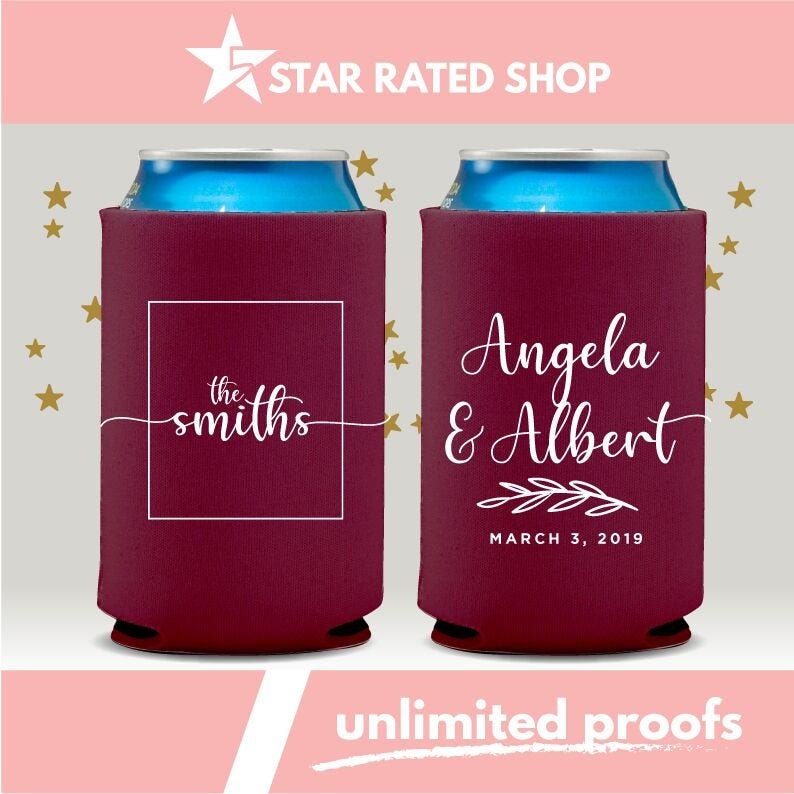 Wedding Can Coolers Personalized Wedding Can Coolers Can Etsy