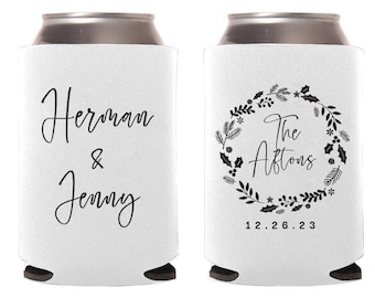 Custom Can Coolers Wedding Favors, Custom Wedding Beer Huggers, Custom Wedding Beer Holders, Can Cooler Wedding Favors, Stubby Holders (121)
