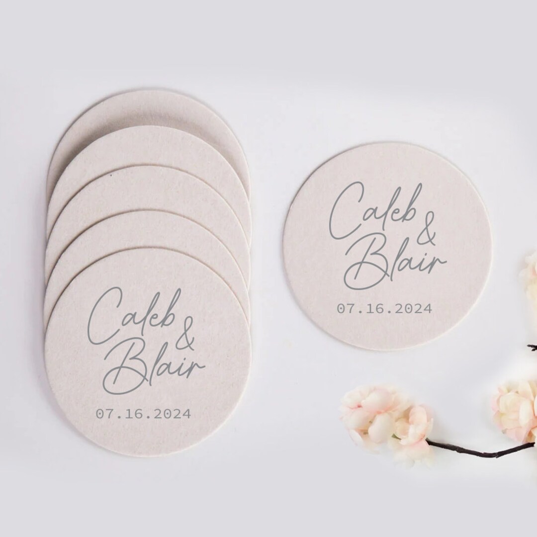  Personalized Wedding Coasters - Custom Wedding Gifts
