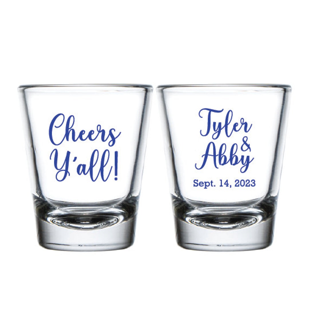 Customized Shot Glass as Favors, Personalized Shot Glasses Wedding