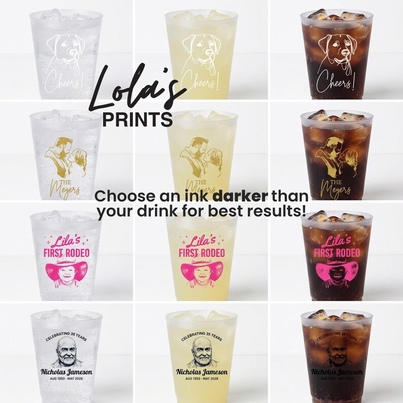 Pet Wedding Frosted Cups, Dog Wedding Frosted Cups, Pet Wedding Plastic Cup, Dog Wedding Plastic Cups, Custom Wedding Frosted Cup Favor (79) 画像 5