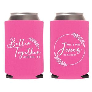 Benutzerdefinierte Love-Dosenkühler, personalisierter Dosenkühler, kundenspezifischer Hochzeitsbier Hugger als Gastgeschenke, Dosenkühler Gefälligkeiten, Dosenkühler für Partys (218)