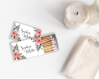 Personalized Wedding Matchbox Favors, Custom Printed Wedding Matches, Customized Wedding Matches, Wedding Favor Matches, Wedding Matchboxes