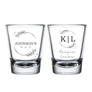 Custom Wedding Shot Glass Favor, Personalized Wedding Shot Glasses Favor, Custom Shot Glasses Favor for Guest, Custom Shot Glass Favor (187)