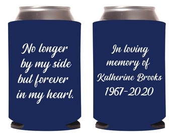 In Loving Memory Can Coolers for Funeral, Custom Funeral Can Coolers, Funeral Can Cooler Favors, Customized Memorial Can Cooler Favors (FS1)