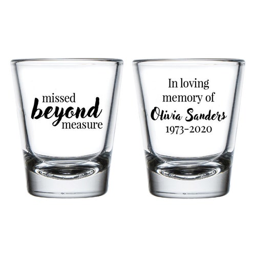In Loving Memory Shot Glasses Memorial Custom Shot Glass Etsy