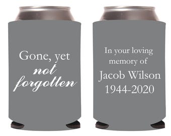In Loving Memory Can Coolers, Custom Funeral Can Coolers, Memorial Can Coolers, Funeral Can Cooler Favors, Memorial Can Cooler Favors (FS2)