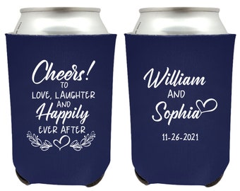 Custom Wedding Can Coolers, Personalized Wedding Can Coolers, Can Coolers for Weddings, Can Coolers as Wedding Favors, Custom Coolies (42)