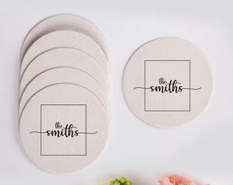 Wedding Reception Coaster Favors, Wedding Favor Coasters, Wedding Drink Coaster, Custom Wedding Coasters, Personalized Wedding Coasters (ci)