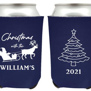 Christmas Can Coolers, Can Cooler Favors for Christmas Parties, Personalized Christmas Can Coolers, Customized Christmas Cooler Favors (62)