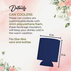 Vintage Theme Custom Can Coolers, Personalized Birthday Can Coolers, Birthday Custom Party Favors, Birthday Can Coolers, 50th 60th 70th (2) image 6