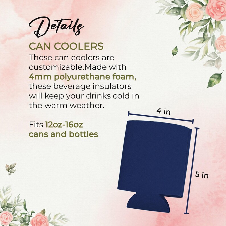 Vintage Theme Custom Can Coolers, Personalized Birthday Can Coolers, Birthday Custom Party Favors, Birthday Can Coolers, 50th 60th 70th (2) image 6