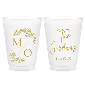 Wedding Frosted Cups, Wedding Plastic Cups, Wedding Reception Frosted Cups, Custom Wedding Frosted Cup Favors, Personalized Wedding Cup (92)