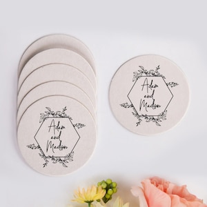 Custom Wedding Coasters, Personalized Wedding Coasters, Wedding Favor Coasters, Wedding Drink Coaster, Wedding Reception Coaster Favors (74)