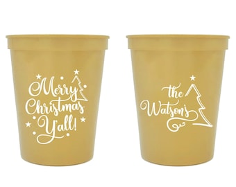 Custom Christmas Gift Stadium Cups, 16oz Stadium Cups for Christmas, 16oz Stadium Cups as Christmas Party Favors, Custom Plastic Cups (63)