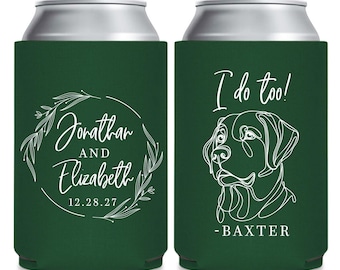 Refrigeradores de latas para casamento, lembrancinhas de casamento personalizadas, refrigerador de latas personalizado para casamento de animais de estimação, refrigerador de latas personalizado para casamento de animais de estimação, refrigeradores de casamento personalizados (328)