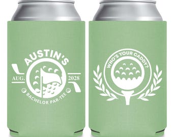Custom Bachelor Party Can Coolers, Who's Your Caddy Can Cooler, Bachelor Par-Tee Custom Beer Hugger, Beer Hugger Bachelor Party Favors (154)