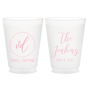 Wedding Frosted Cup Favors, Customized Wedding Frosted Cups, Custom Frosted Cup as Wedding Favor, Customized Frosted Cup Wedding Favor (288)