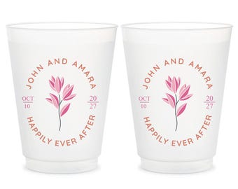 Personalized Full Color Frosted Cups, Customized Full Color Frosted Cups, Frosted Cup Favors, Colored Frosted Cups, Personalized Cups (317)