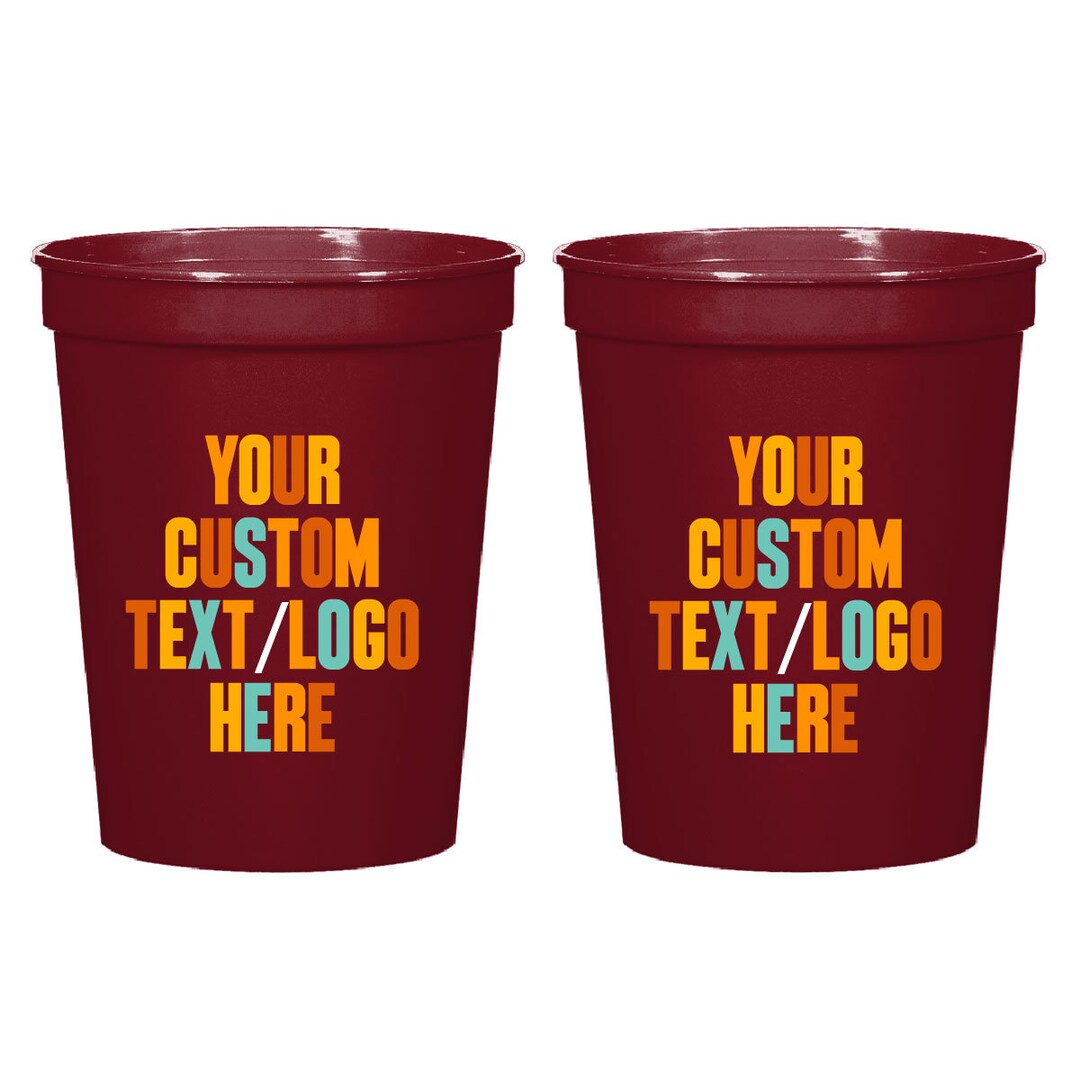 Custom Full Color Stadium Cups, Personalized Full Color Stadium Cups