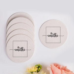 Wedding Reception Coaster Favors, Wedding Favor Coasters, Wedding Drink Coaster, Custom Wedding Coasters, Personalized Wedding Coasters (ci)