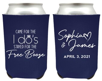Personalized Wedding Can Cooler Favors, Customized Wedding Can Coolers , Funny wedding Favors, I Dos Can Coolers, Wedding Stubby Holder (47)