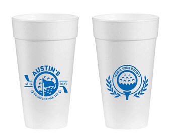 Custom Bachelor Party 20oz Foam Cup, Personalized 20oz Foam Cup for Bachelor Party, Customized Foam Cup, Foam Cup Bachelor Party Favor (154)