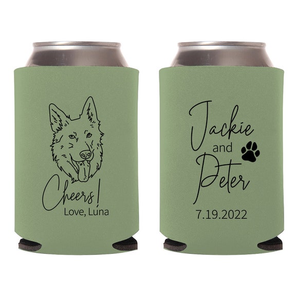 Personalised Dog Stubby Holder, Custom Cat Photo on Premium Beer