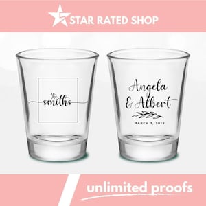 Wedding Shot Glass Favors, Personalized Wedding Shot Glass, Wedding Shot Glasses, Shot Glass for Wedding, Wedding Party Favors (ci)