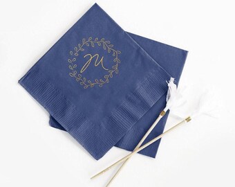Custom Initial Wedding Napkins, Personalized Wedding Napkins, Custom Cocktail Wedding Napkins, Personalized Cocktail Wedding Napkins (16)