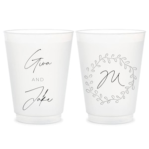 Frosted Cup Favors, Frosted Cups Wedding Favors, Frosted Cups Gifts, Custom Wedding Frosted Cups,  Custom Wedding Plastic Cup Favors (82)