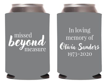 In Loving Memory Can Coolers, Funeral Can Cooler Favors, Memorial Can Cooler Favors, Custom Funeral Can Coolers, Memorial Can Coolers (FS6)