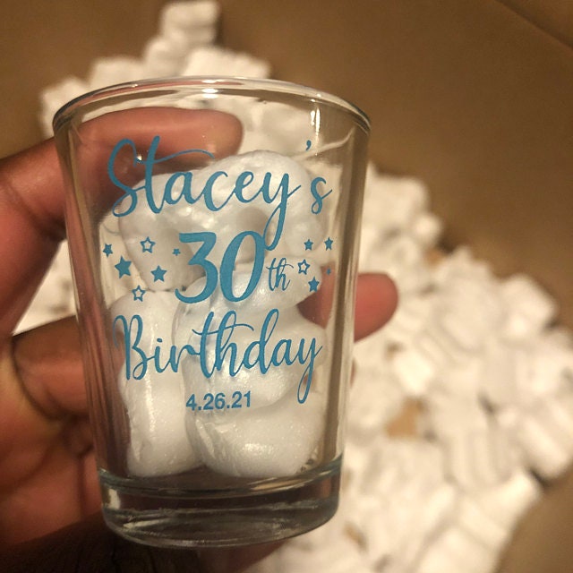 Custom 30th Birthday Shot Glasses 30th birthday party Etsy